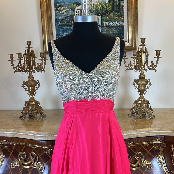 Meier Collection formal rhinestone bodice evening prom dress - Picture 2 of 5